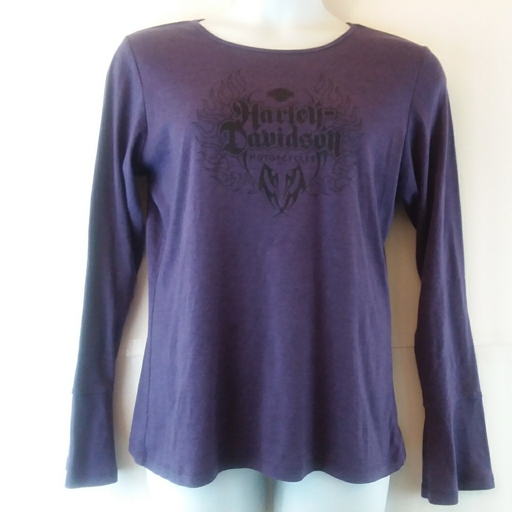 Harley Davidson Motorcycles Purple T-Shirt Large